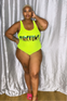 Neon Lime Thickums Swimsuit