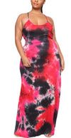Lively Tie Dye Backless Maxi Dress